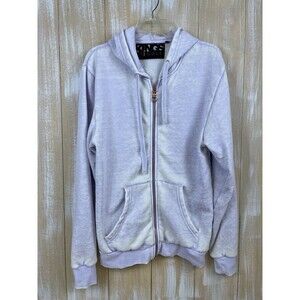 Kings of Cole Full Zip Hoodie Women’s Size XS Marled Lavender & White Oversized